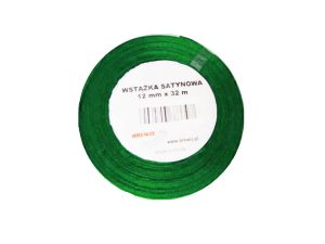 WSTĄŻKA SATYNOWA 12MM/32 KOLOR 19 ZIELONY