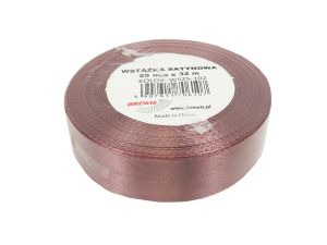 WSTĄŻKA SATYNOWA 25MM/32 KOLOR 102 BRUDNY RÓŻ