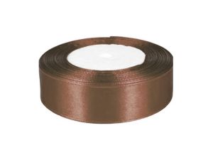 WSTĄŻKA SATYNOWA 25MM/32 KOLOR 142 BRĄZ