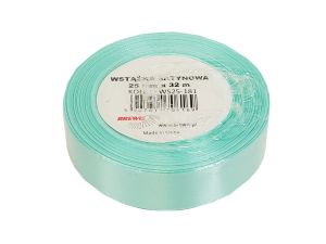 WSTĄŻKA SATYNOWA 25MM/32 KOLOR 181 MIĘTOWY