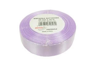 WSTĄŻKA SATYNOWA 25MM/32 KOLOR 44 JASNO LAWENDOWA