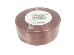 WSTĄŻKA SATYNOWA 38MM/32 KOLOR 102 BRUDNY RÓŻ