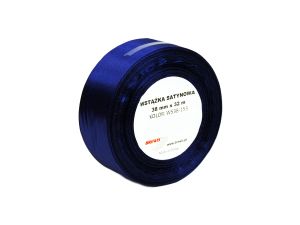 WSTĄŻKA SATYNOWA 38MM/32 KOLOR 153 GRANATOWY