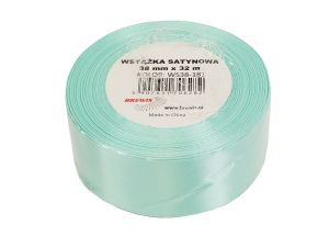 WSTĄŻKA SATYNOWA 38MM/32 KOLOR 181 MIĘTOWY