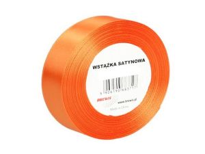 WSTĄŻKA SATYNOWA 38MM/32 KOLOR 25 POMARAŃCZ