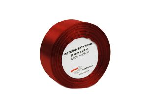 WSTĄŻKA SATYNOWA 38MM/32 KOLOR 33 BORDOWY
