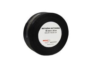 WSTĄŻKA SATYNOWA 38MM/32 KOLOR 39 CZARNY
