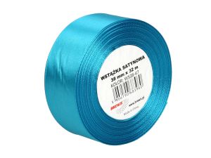WSTĄŻKA SATYNOWA 38MM/32 KOLOR 47 BŁĘKIT