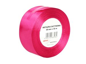 WSTĄŻKA SATYNOWA 38MM/32 KOLOR 72 FUKSJA