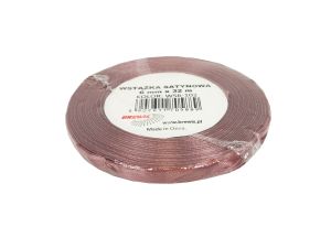 WSTĄŻKA SATYNOWA 6MM/32 KOLOR 102 BRUDNY RÓŻ