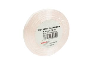 WSTĄŻKA SATYNOWA 6MM/32 KOLOR 119 SZAMPAŃSKI