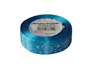 WSTĄŻKA SATYNOWA BN 25MM WSX25 KOLOR 4 NIEBIESKI