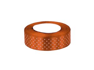 WSTĄŻKA SATYNOWA KROPKI 25 MM KOLOR 161