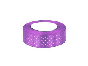 WSTĄŻKA SATYNOWA KROPKI 25 MM KOLOR 187