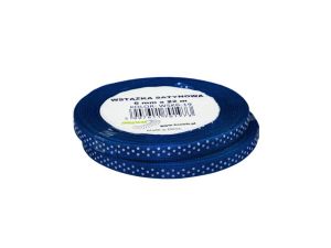 WSTĄŻKA SATYNOWA KROPKI 6 MM KOLOR 153