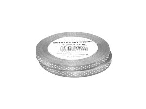 WSTĄŻKA SATYNOWA KROPKI 6 MM KOLOR 179
