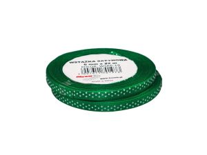 WSTĄŻKA SATYNOWA KROPKI 6 MM KOLOR 19