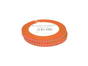 WSTĄŻKA SATYNOWA KROPKI 6 MM KOLOR 25