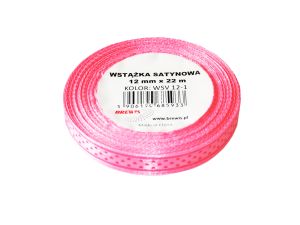 WSTĄŻKA SATYNOWA SERCA 12 MM KOLOR 1