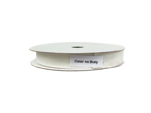 WSTĄŻKA ZAMSZOWA 15MM X 5Y BIAŁA FLO-ART