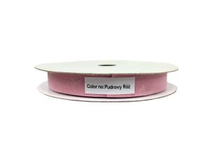WSTĄŻKA ZAMSZOWA 15MM X 5Y PUDROWY RÓŻ FLO-ART