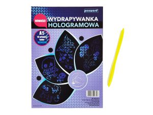 WYDRAPYWANKA HOLOGRAMOWA A5 NIEBIESKA + RYLEC