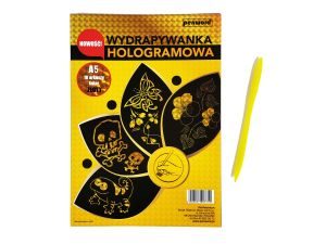 WYDRAPYWANKA HOLOGRAMOWA A5 ZŁOTA + RYLEC