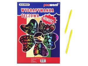 WYDRAPYWANKA TĘCZOWA A4 30 ARKUSZY + 2 RYLCE