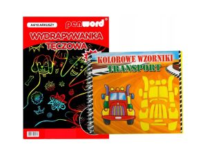 WYDRAPYWANKA TĘCZOWA A4 A'10 + 2 RYCLE + WZORNIK