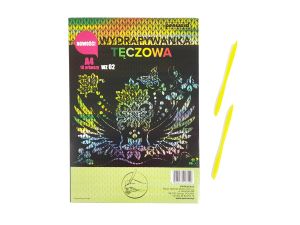 WYDRAPYWANKA TĘCZOWA A4 WZ-02 + 2 RYLCE MULTICOLOR