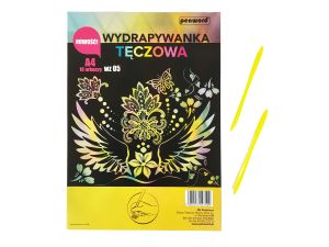 WYDRAPYWANKA TĘCZOWA A4 WZ-05 + 2 RYLCE MULTICOLOR