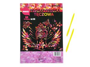 WYDRAPYWANKA TĘCZOWA A4 WZ-06 + 2 RYLCE MULTICOLOR