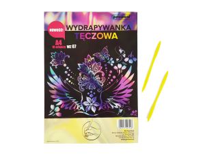 WYDRAPYWANKA TĘCZOWA A4 WZ-07 + 2 RYLCE MULTICOLOR