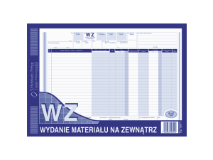 WZ WYDANIE MATERIAŁÓW NA ZEWNĄTRZ A4 385-1