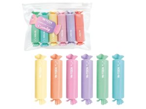 ZAKREŚLACZ 6 KOLORÓW PASTEL CANDY INTERDRUK