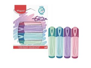 ZAKREŚLACZ MAPED FLUO PEPS PASTEL BROKAT 4 SZT ETUI