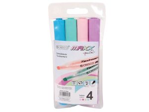 ZAKREŚLACZ MAXX PASTEL 4 KOLORY 212030