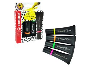 ZAKREŚLACZ SHINE ETUI 4 SZT STABILO