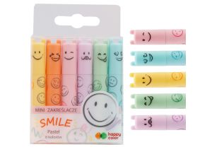 ZAKREŚLACZE MINI SMILE 6KOL PAST