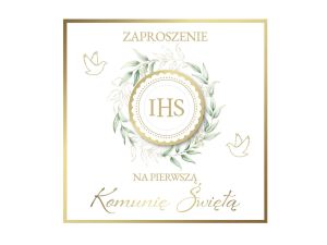 ZAPROSZENIE KOMUNIA ZPB PREMIUM A'5 ARMIN
