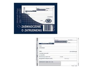 ZAŚWIADCZENIE O ZATRUDNIENIU 502-5