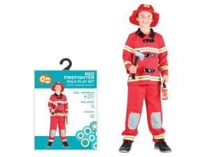 ZESTAW DLA DZIECI CZERWONY STRAŻAK ROZM.120/130CM