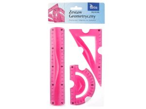 ZESTAW GEOMETRYCZNY RÓŻOWY BL010-RK