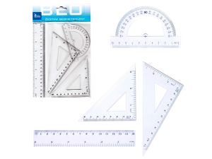 ZESTAW GEOMETRYCZNY SZKOLNY LINIJKA  BL001-AK