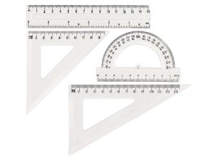 ZESTAW GEOMETRYCZNY TRANASPARENT GR-031T