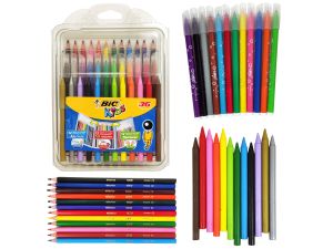 ZESTAW KOLORINGOWY KREDKI MAZAKI BIC 3W1