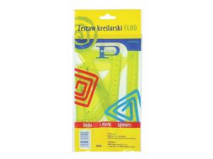 ZESTAW KREŚLARSKI PRATEL FLUO 16CM ETUI 2006