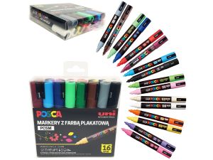 ZESTAW MARKERÓW POSCA UNI 16SZT