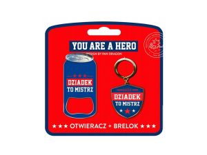 ZESTAW OTWIERADZ + BRELOK MY HERO DZIADEK