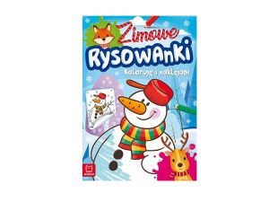 ZIMOWE RYSUNKI. KOLORUJĘ I NAKLEJAM